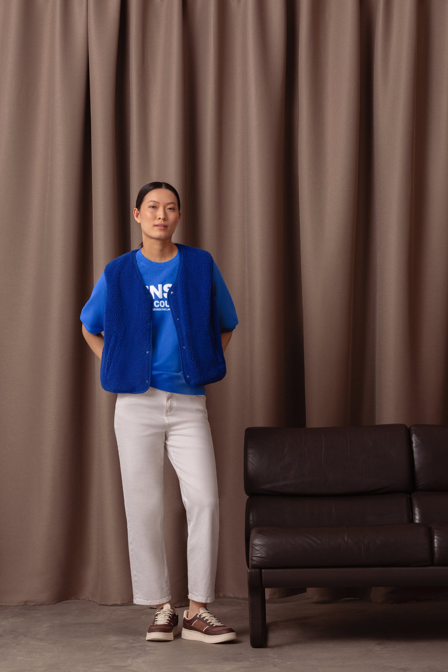 SENSES THE LABEL SWEATER LOGO BRIGHT BLUE