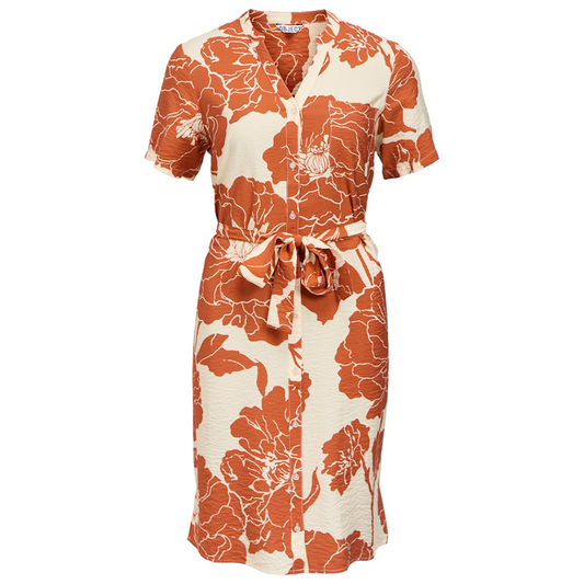 OBJECT JURK JACIRA SANDSHELL/BURNT BRICK BIG FLOWER