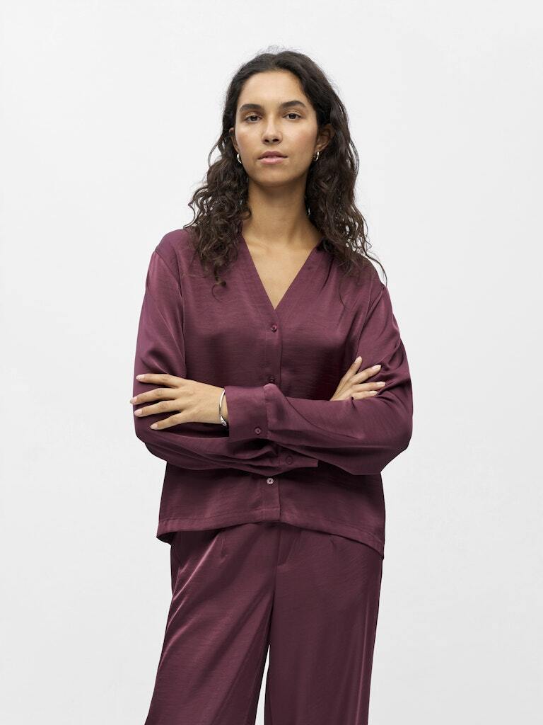 OBJECT BLOUSE CHILLI MAUVE WINE