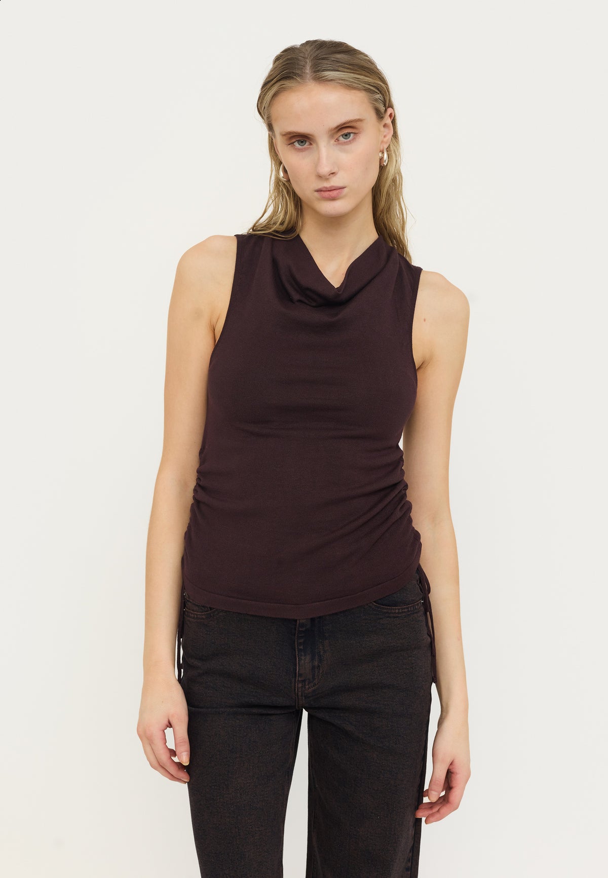 SOFT REBELS TOP JILL CHOCOLATE PLUM