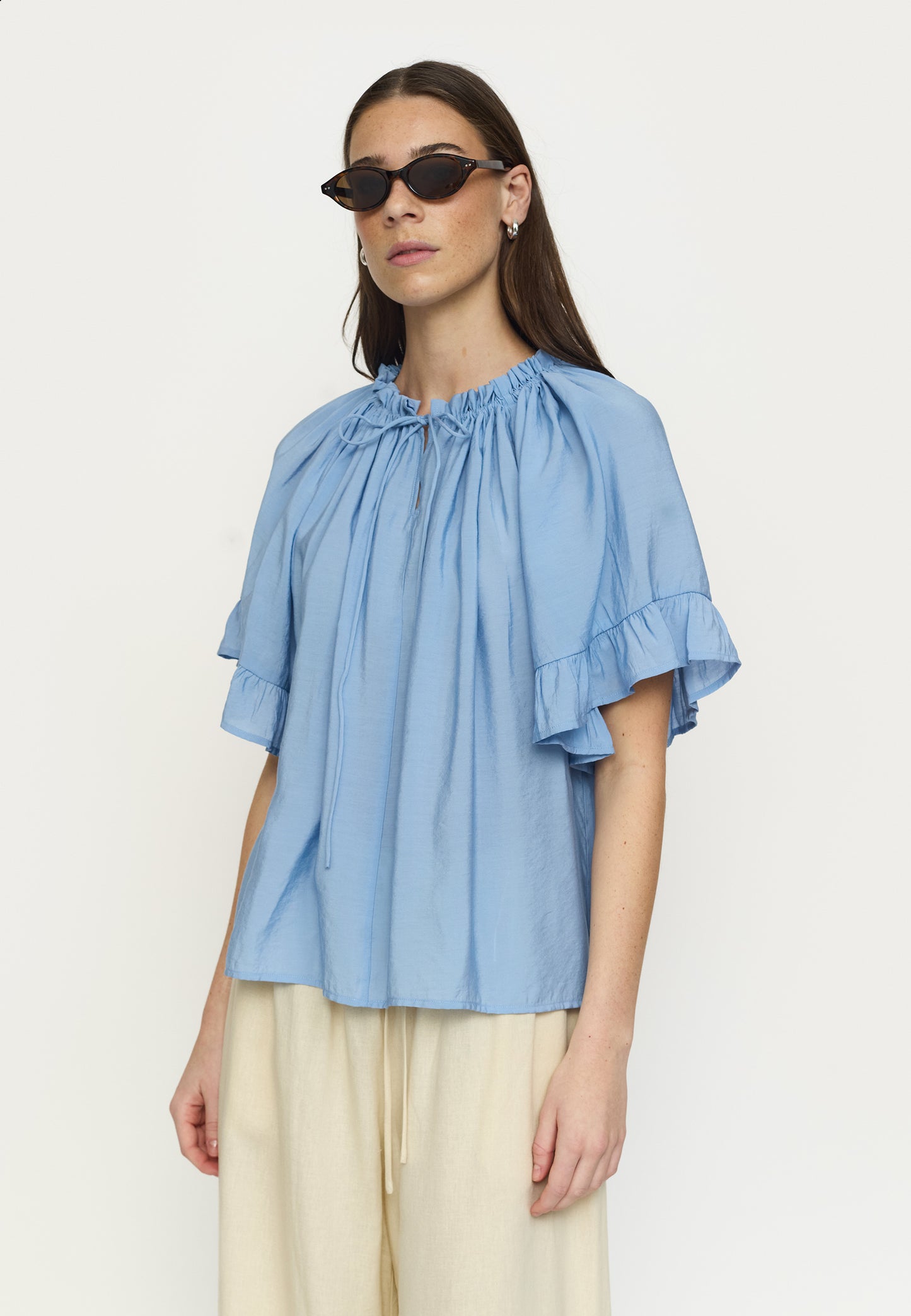 SOFT REBELS BLOUSE HAINA FOREVER BLUE