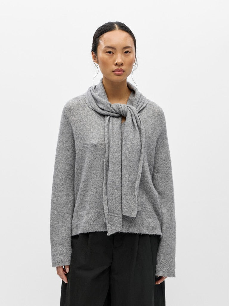 OBJECT TRUI MET SJAALTJE LIGHT GREY MELANGE
