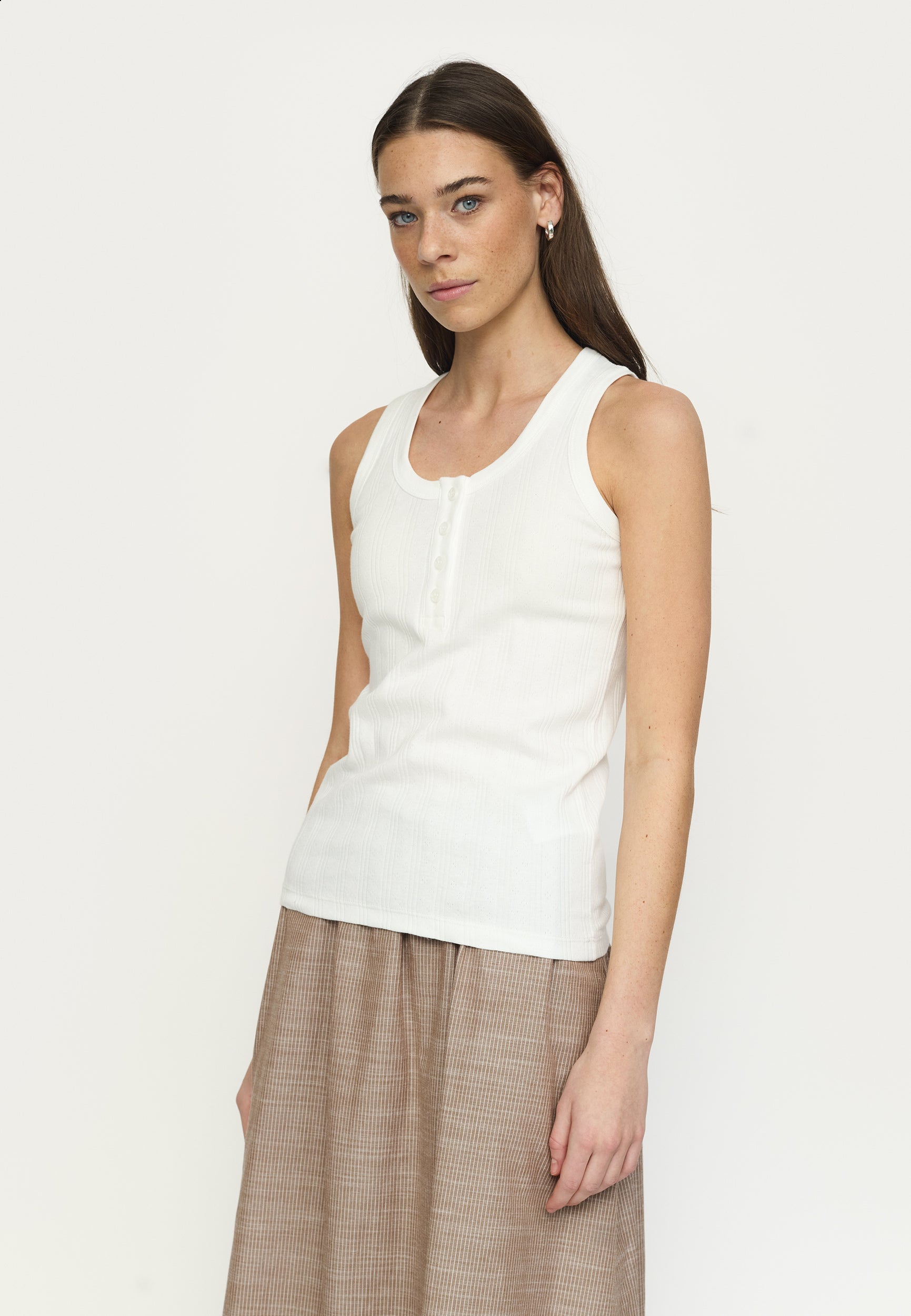 SOFT REBELS TOP ADELLE SNOW WHITE