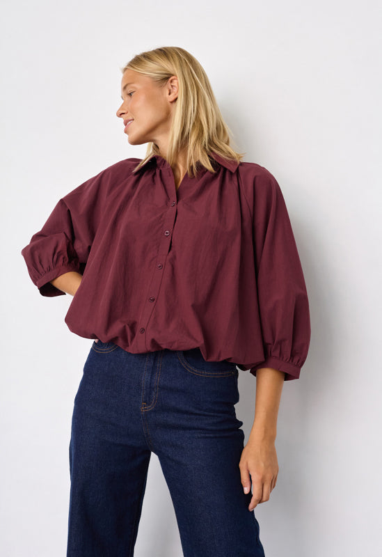 SISTERS POINT BLOUSE GIFA DARK BORDEAUX