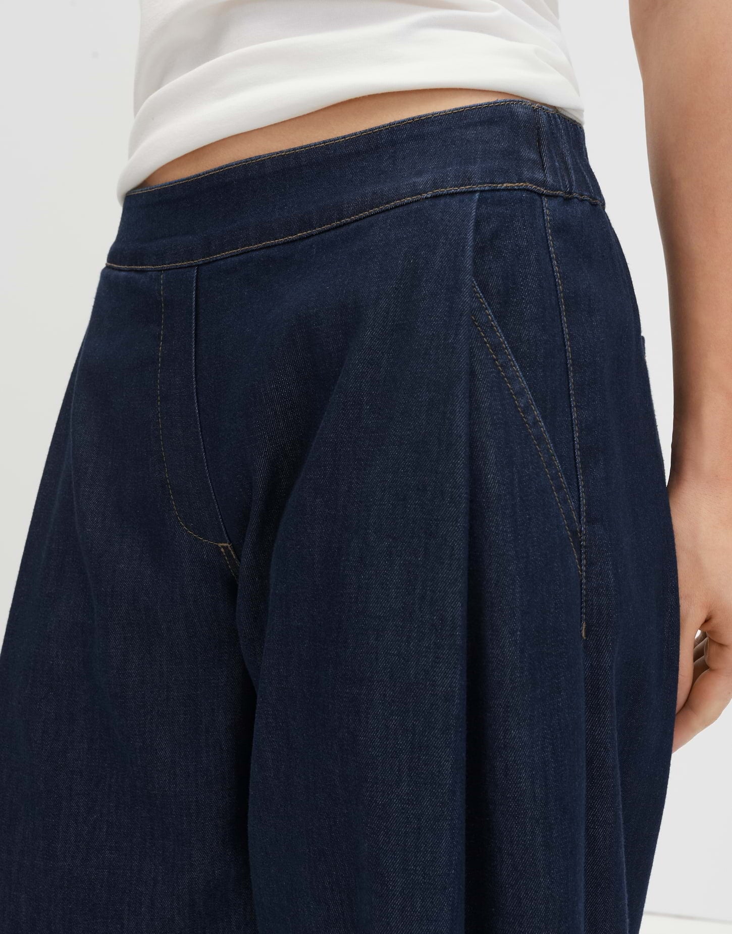 SOMEDAY JEANS CHARLIE CURVED DENIM RINSED DARK BLUE