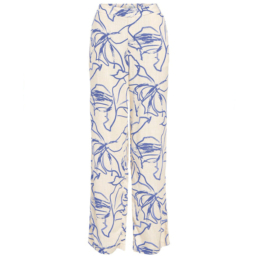 OBJECT BROEK SANNE SANDSHELL/SMALL JACARANDA STROKES C