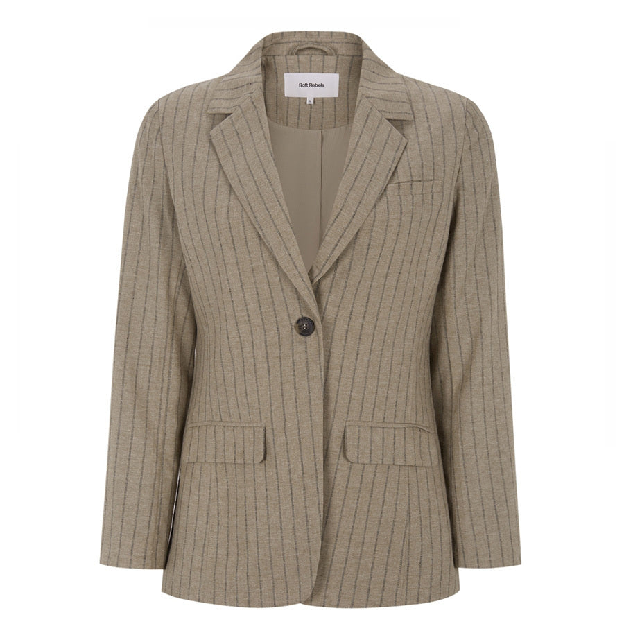 SOFT REBELS BLAZER MARJA GREIGE MELANGE