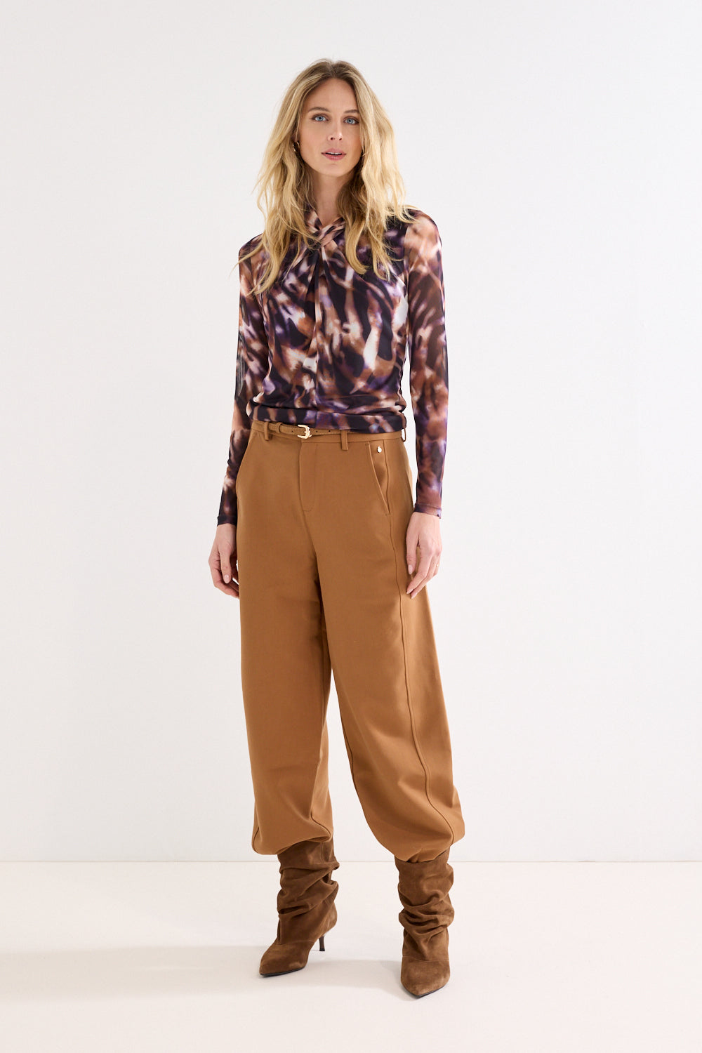 TRAMONTANA BROEK CINNAMON MELANGE