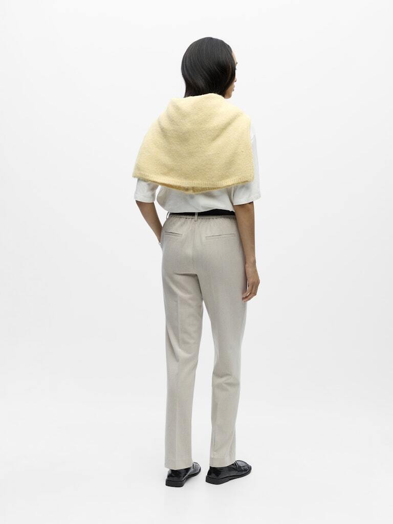 OBJECT BROEK LISA STRAIGHT HUMUS/MELANGE