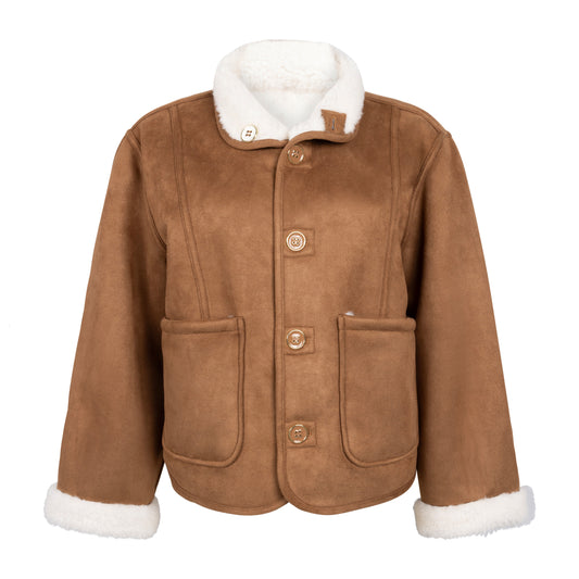TRAMONTANA JACKET REVERSIBLE TEDDY CINNAMON