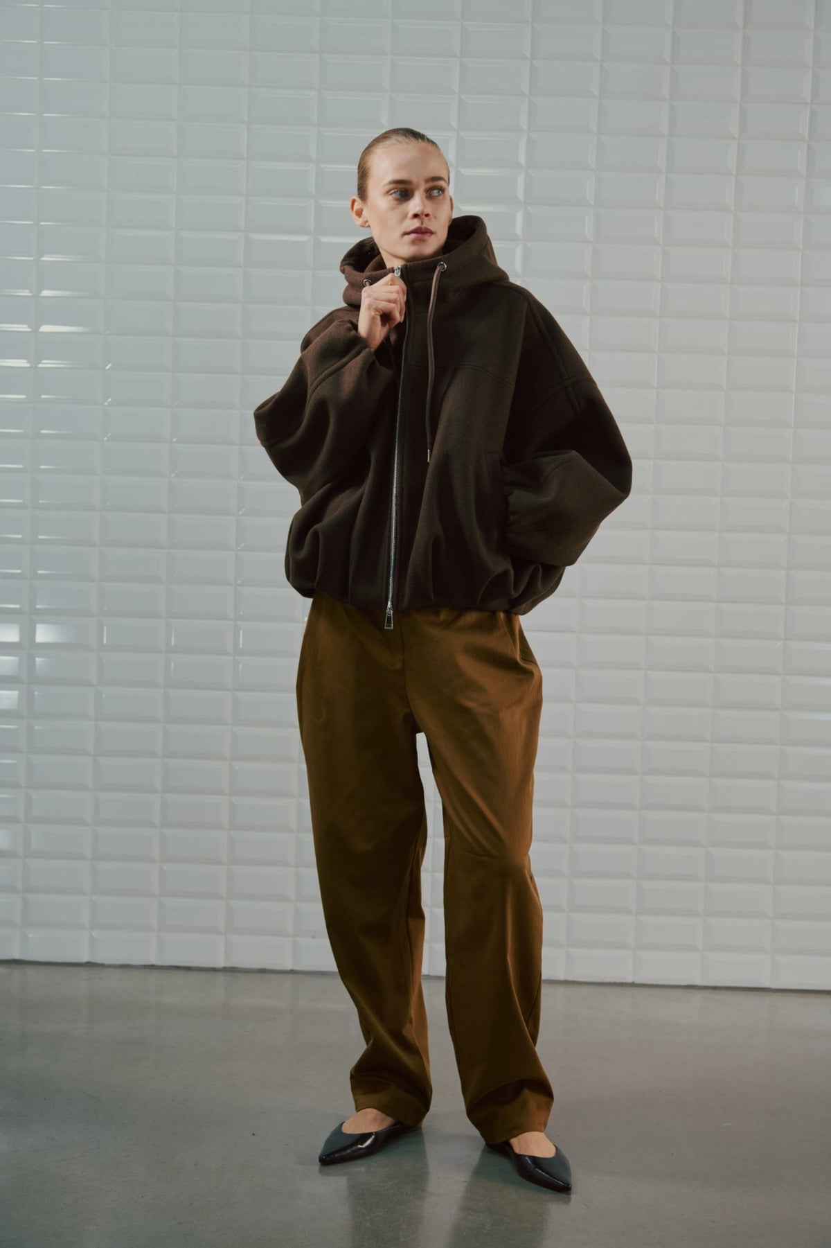 WITHBLACK VEST FLORA DARK BROWN