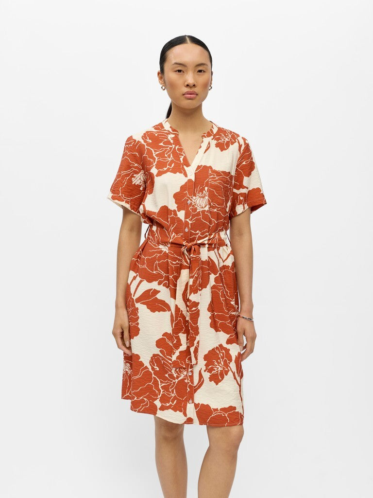 OBJECT JURK JACIRA SANDSHELL/BURNT BRICK BIG FLOWER
