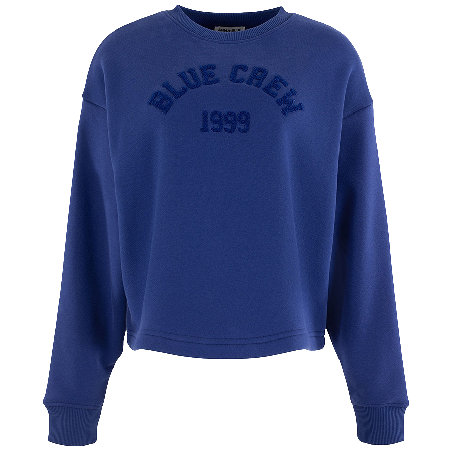 ANNA BLUE SWEATER BLUE CREW NEW BLUE PURPLE