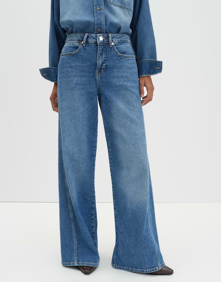 SOMEDAY JEANS CELLMA PALAZZO TWIST MID BALANCE BLUE