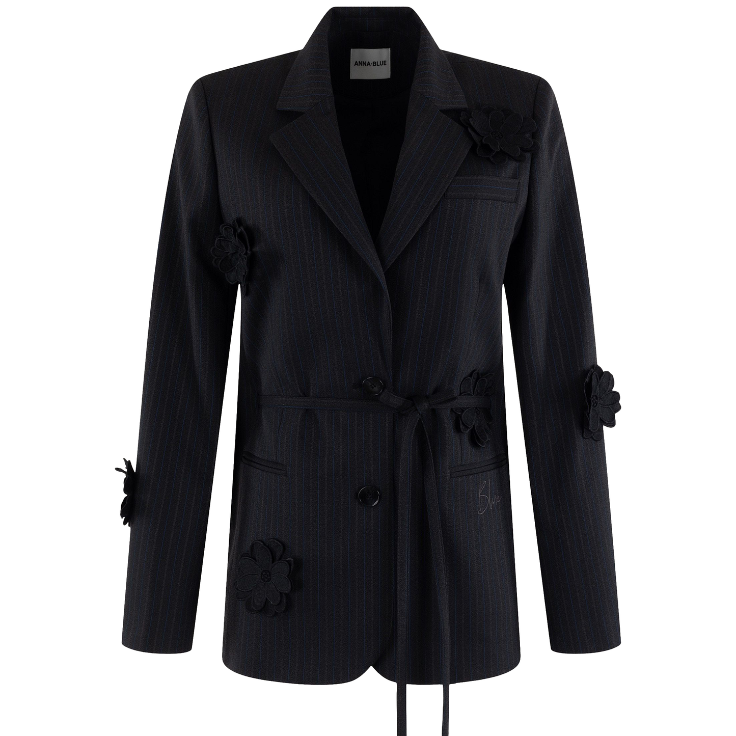 ANNA BLUE BLAZER EMMI ANTRA MELANGE