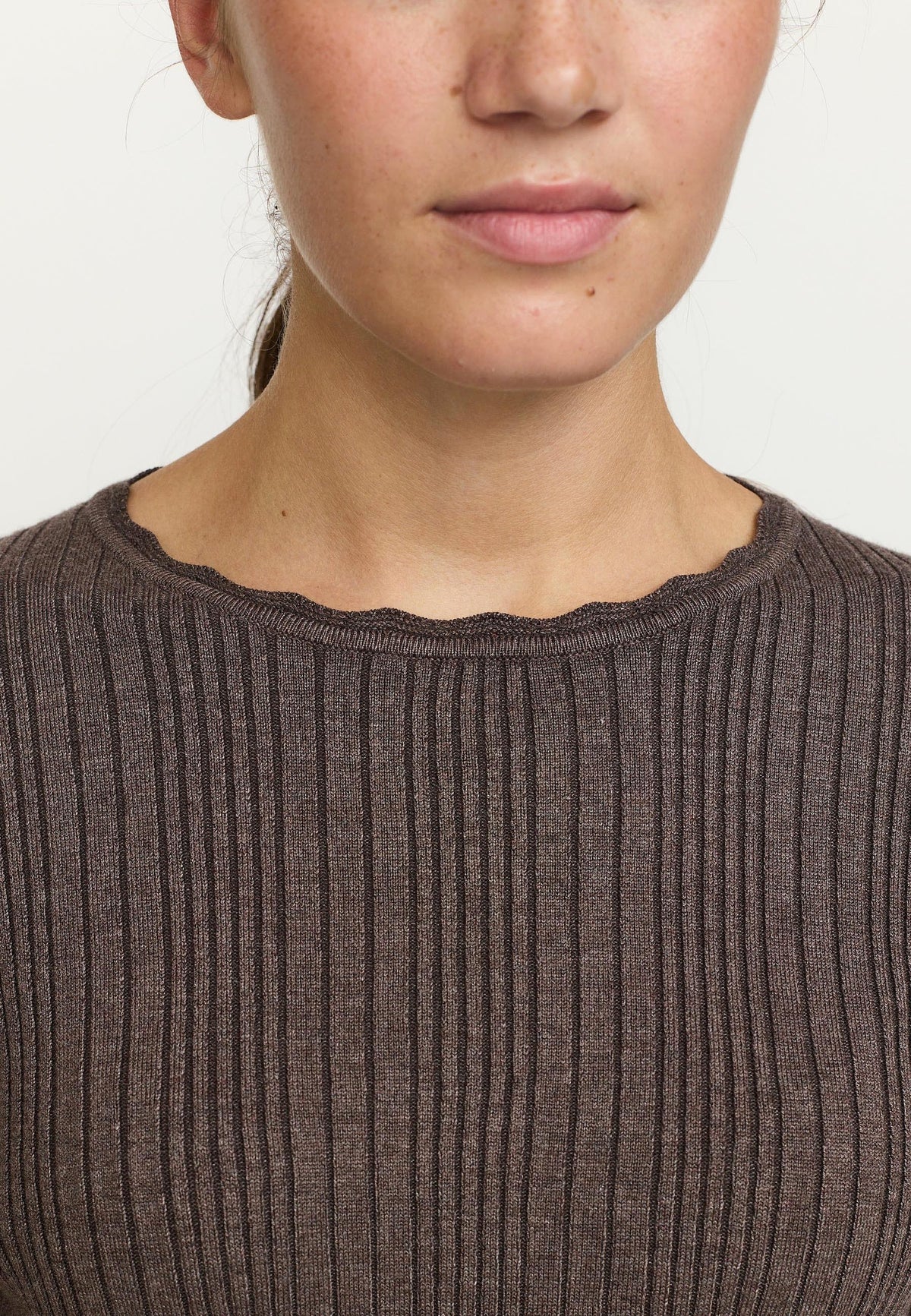 SOFT REBELS TOP MARLA COFFEE QUARTZ MELANGE