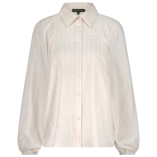 TRAMONTANA BLOUSE PUFF SLEEVED STONE