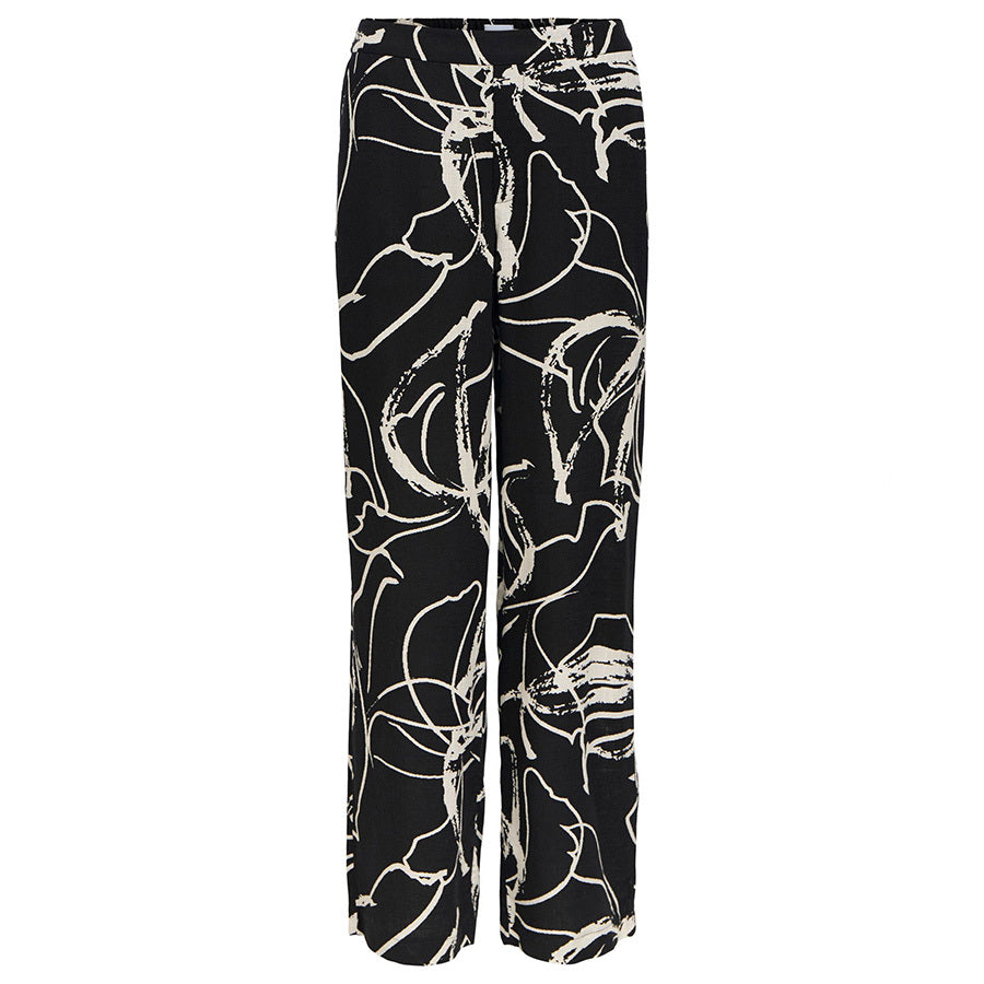 OBJECT BROEK SANNE ALINE BLACK/SANDSHELL ABSTRACT