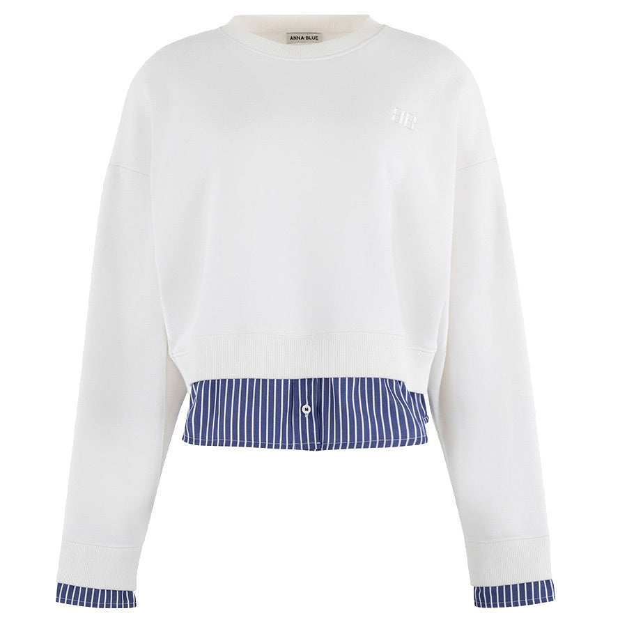 ANNA BLUE SWEATER BAILEY OFF-WHITE