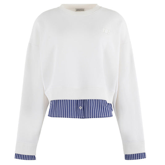 ANNA BLUE SWEATER BAILEY OFF-WHITE