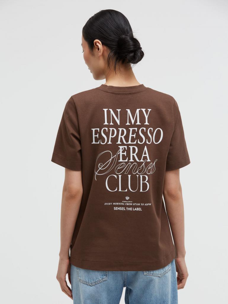 SENSES THE LABEL T-SHIRT BACKPRINT BROWNIE