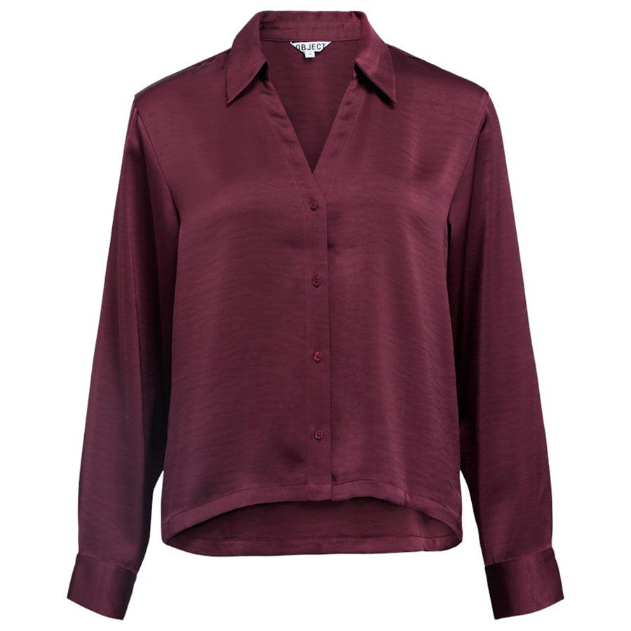 OBJECT BLOUSE CHILLI MAUVE WINE