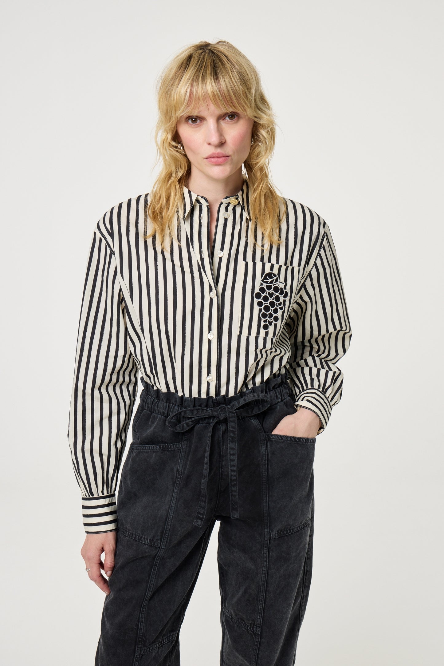 FABIENNE CHAPOT BLOUSE ALEX COSY WHITE/BLACK
