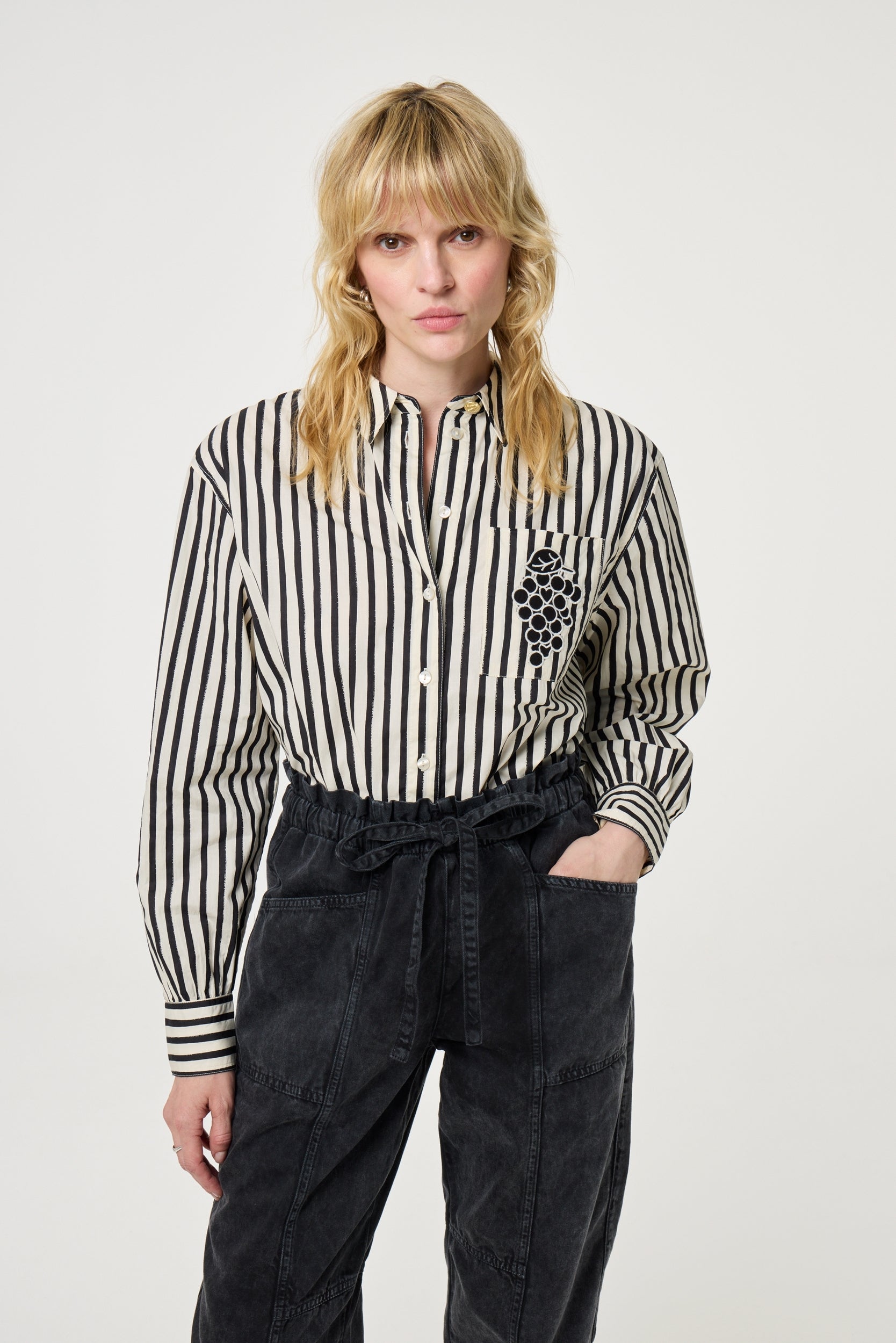FABIENNE CHAPOT BLOUSE ALEX COSY WHITE/BLACK