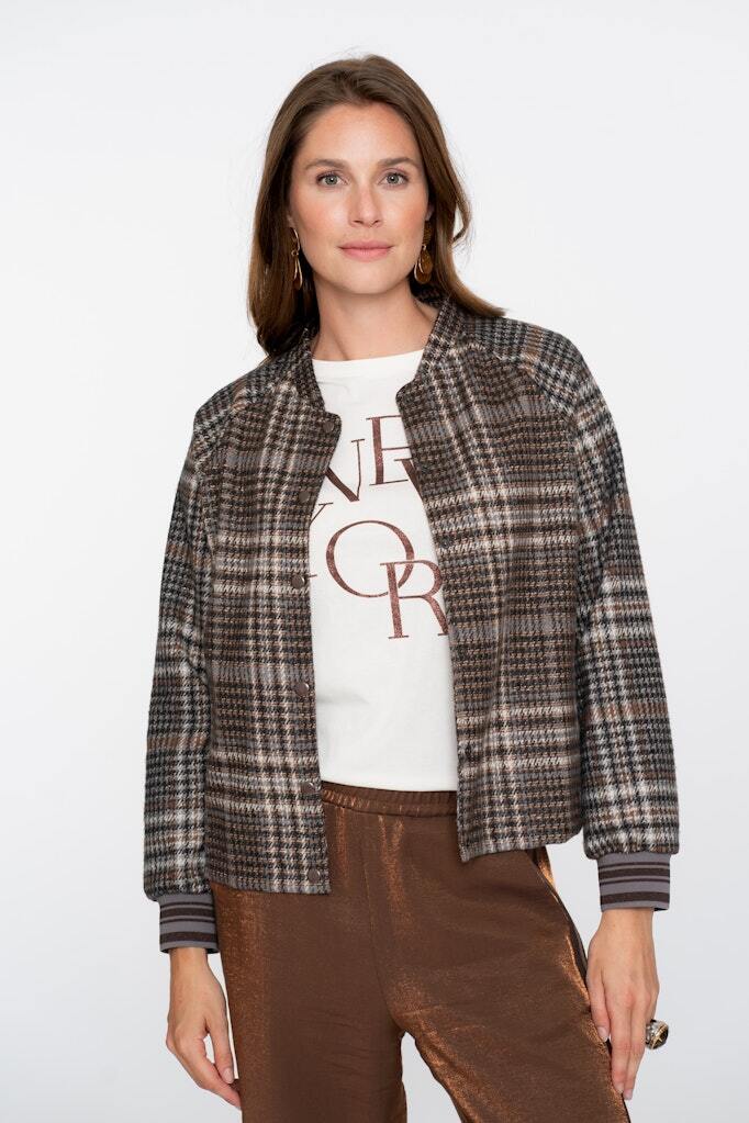GEISHA JASJE CHECK BROWN/GREY