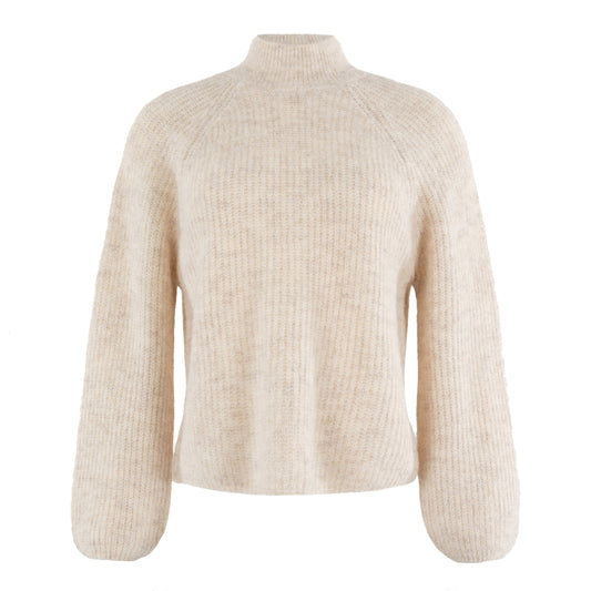 ANNA TRUI MET RUGOVERSLAG CREAM SOLID