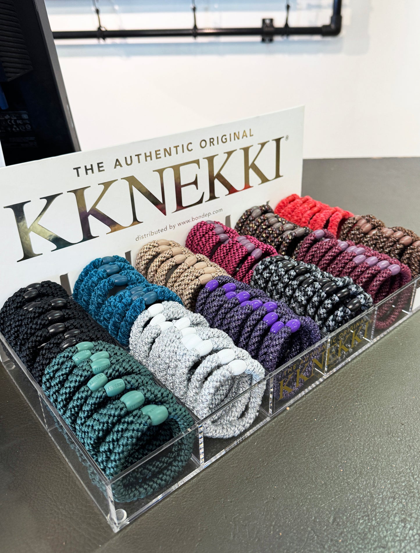 KKNEKKI HAARELASTIEK MIX CEDAR COFFEE GLITTER