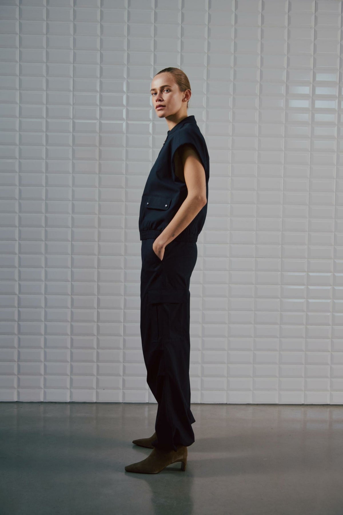 WITHBLACK BROEK ANNA MIDNIGHT BLUE