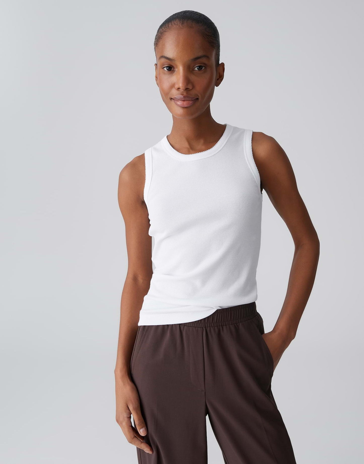 OPUS TANKTOP ILESSO SCALLOP WHITE