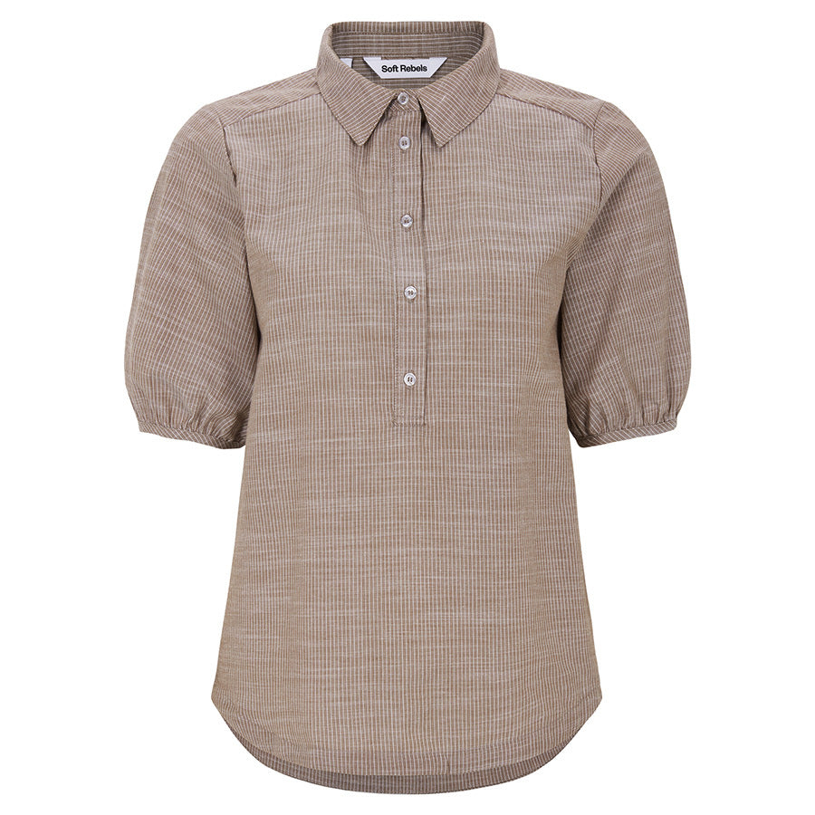 SOFT REBELS BLOUSE EBBI BISON