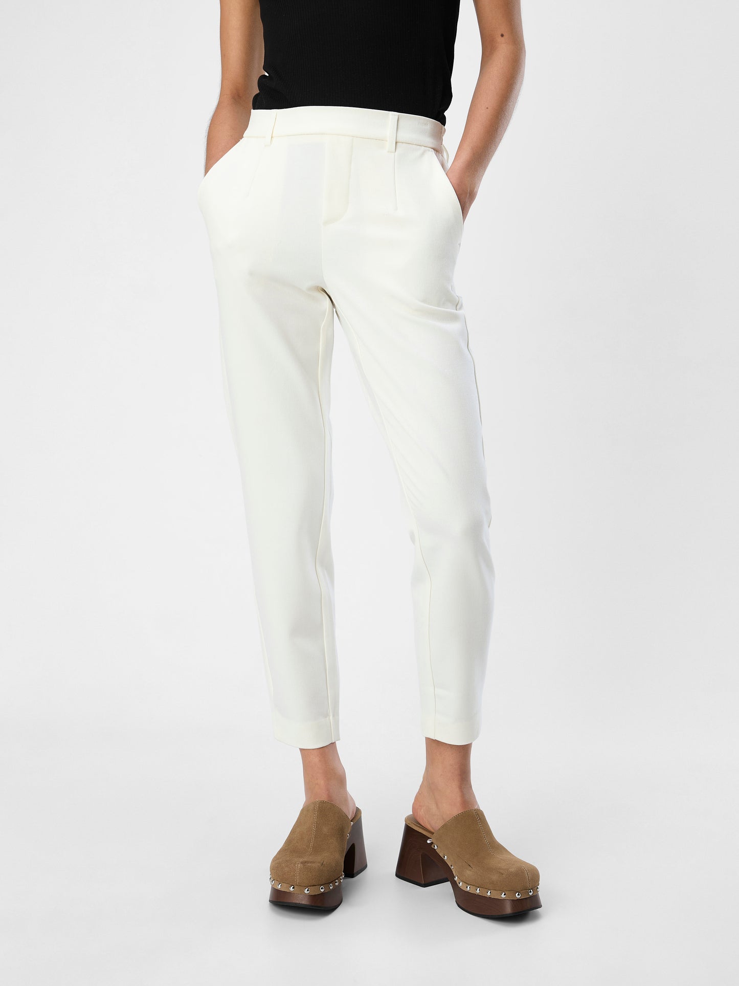 OBJECT BROEK LISA SLIM CLOUD DANCER