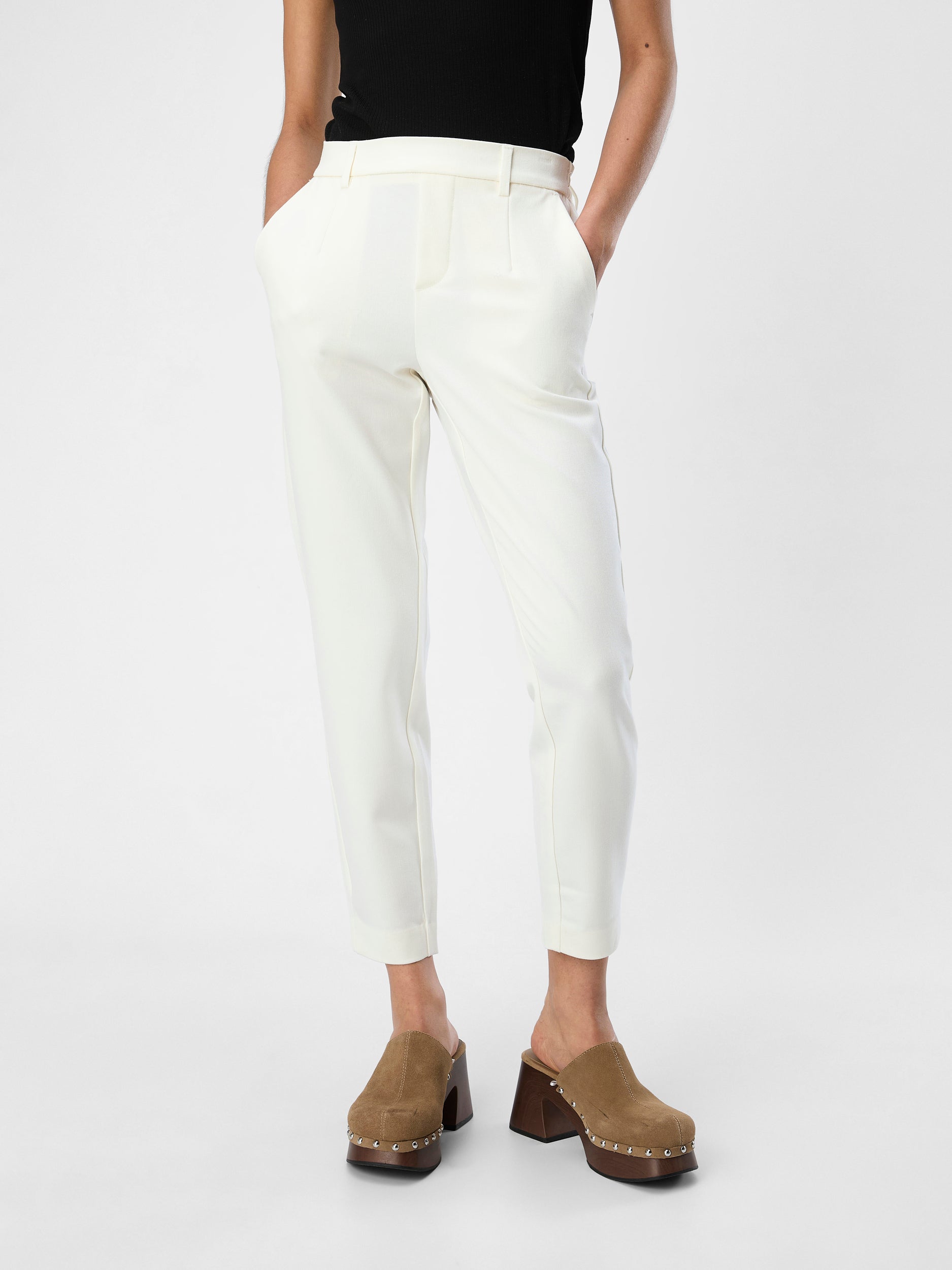OBJECT BROEK LISA SLIM CLOUD DANCER