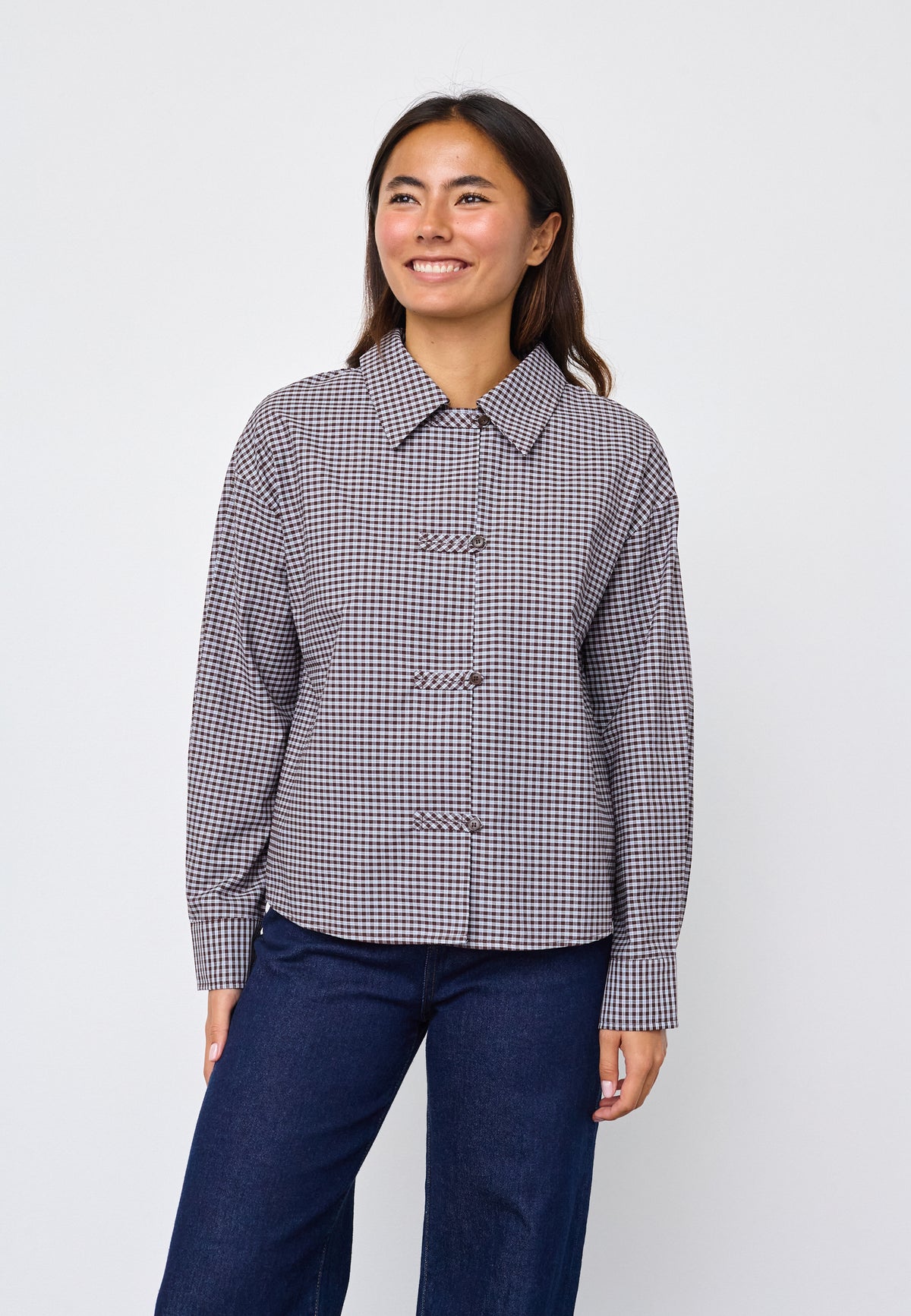 SISTERS POINT BLOUSE VICTOR BROWN CHECK