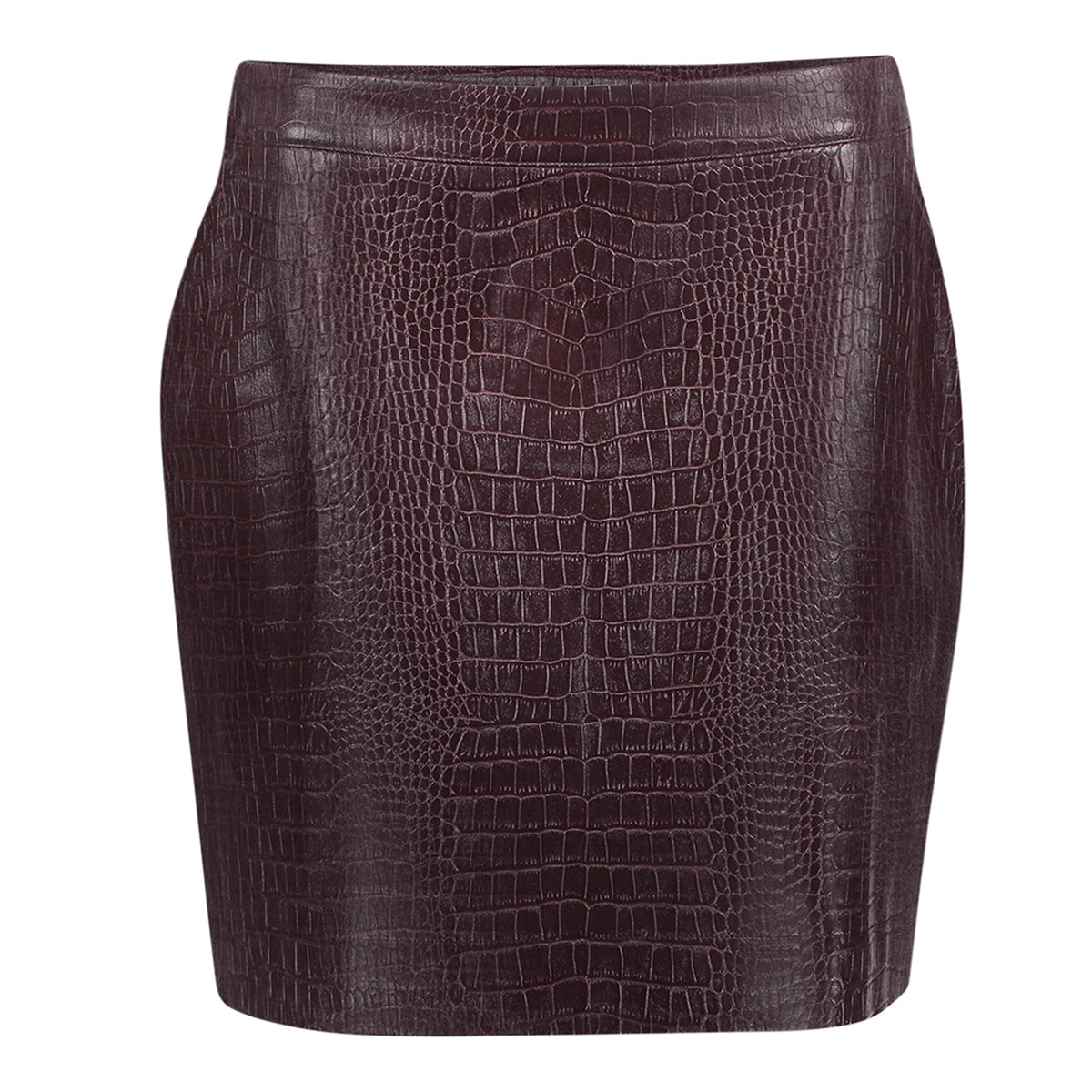GEISHA ROK CROCOPRINT BURGUNDY