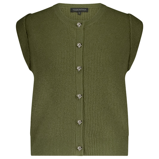 TRAMONTANA GILET BOUCLE MOSS MELANGE