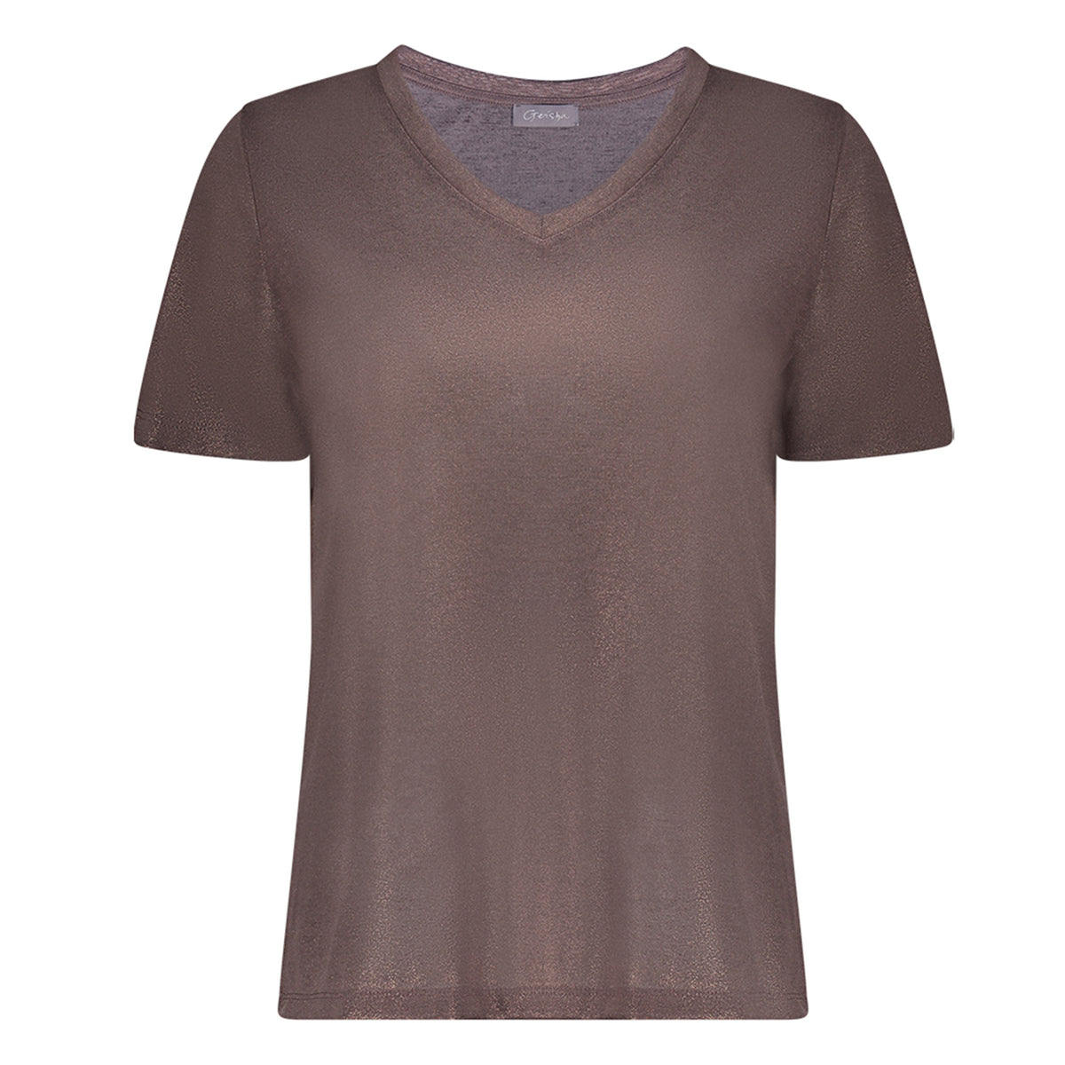 GEISHA JERSEY T-SHIRT DARK BROWN