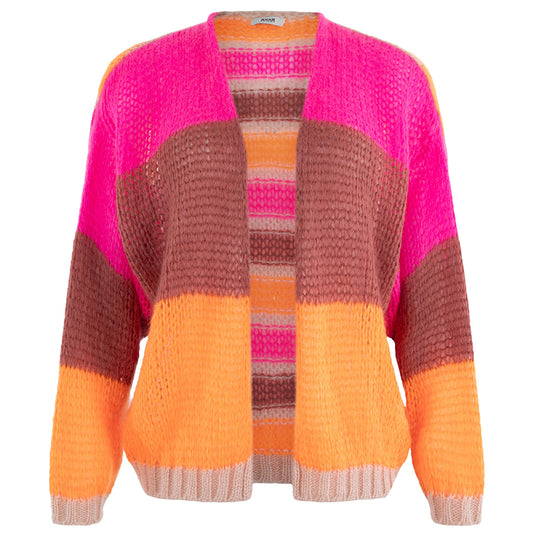 ANNA VEST BRIGHT PINK STRIPE