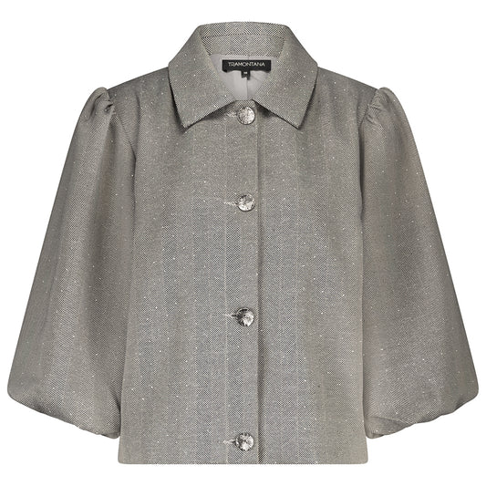 TRAMONTANA BLAZER HERRINGBONE MID GREY MELANGE