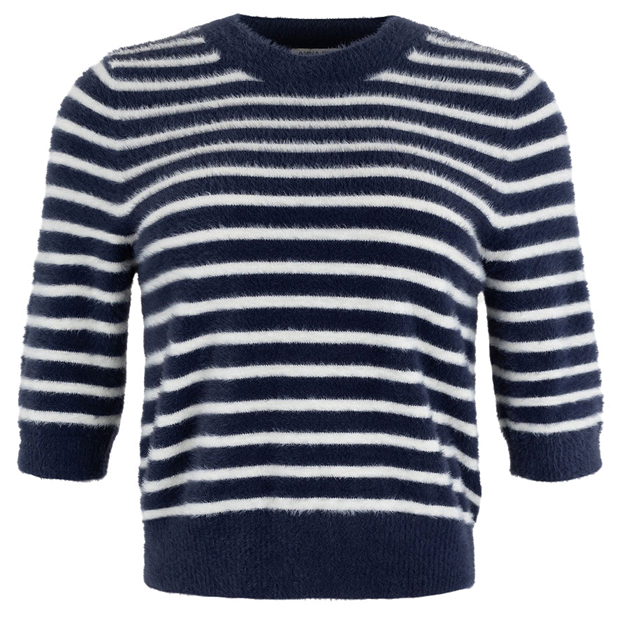 ANNA BLUE TRUI MIC DARK BLUE STRIPE