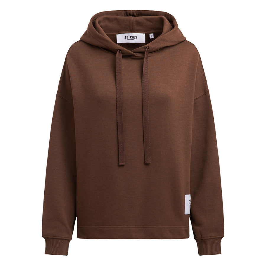 SENSES THE LABEL HOODIE  BACK PRINT BROWNIE