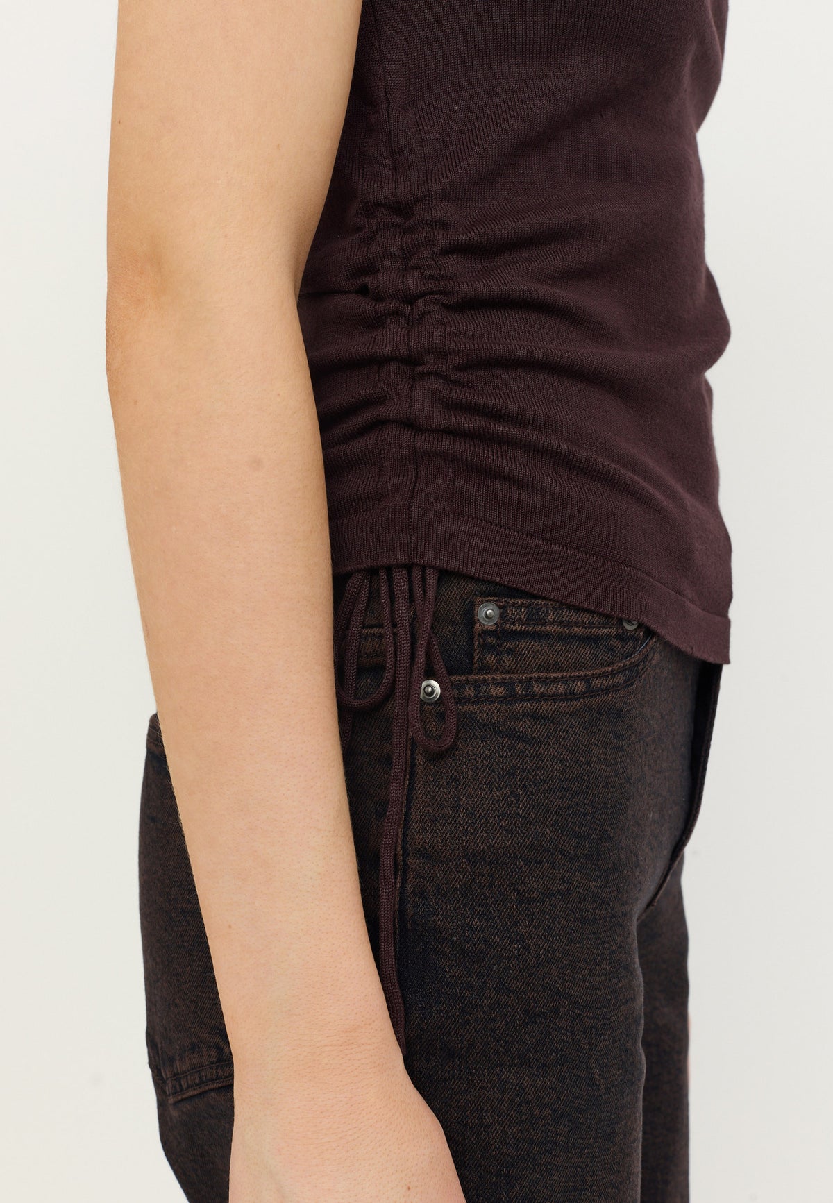SOFT REBELS TOP JILL CHOCOLATE PLUM