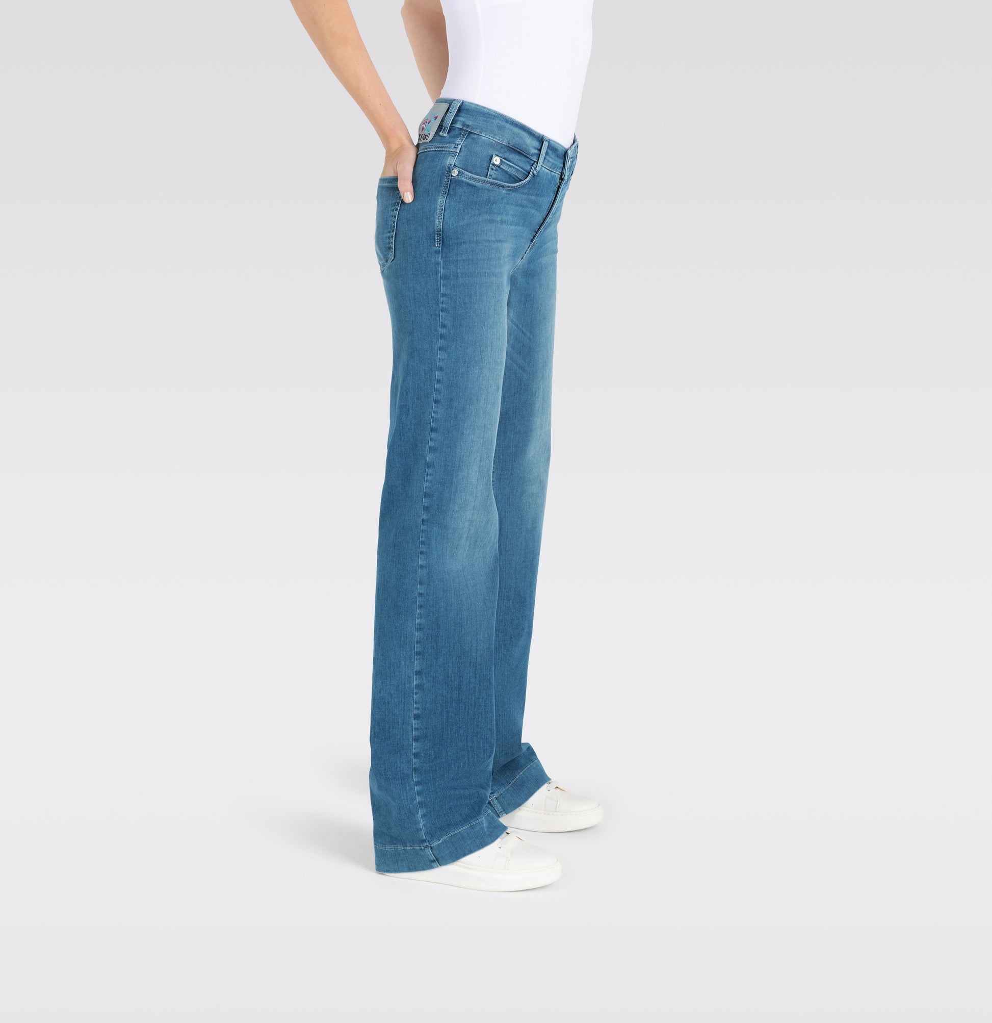 MAC JEANS DREAM WIDE SUMMER MID BLUE WASH
