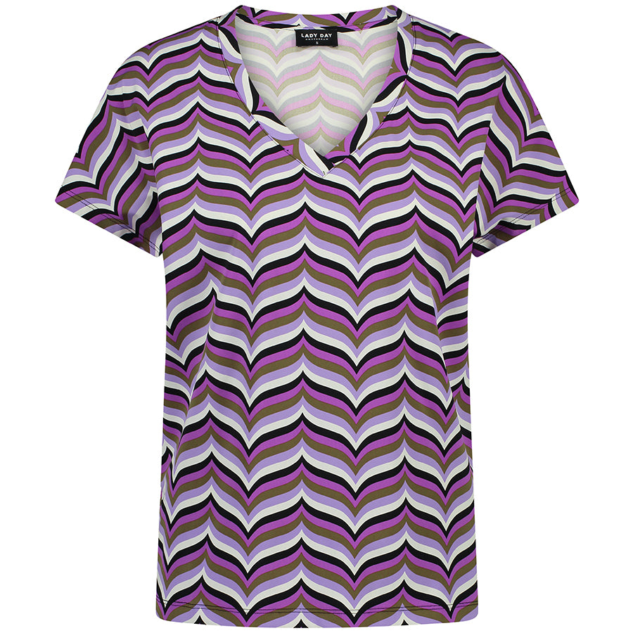 LADY DAY TOP ROMEE WAVE PRINT