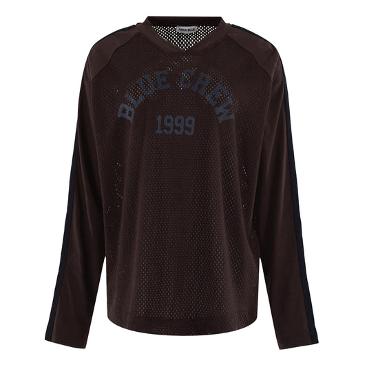 ANNA BLUE SHIRT MESHLONG BORDEAUX
