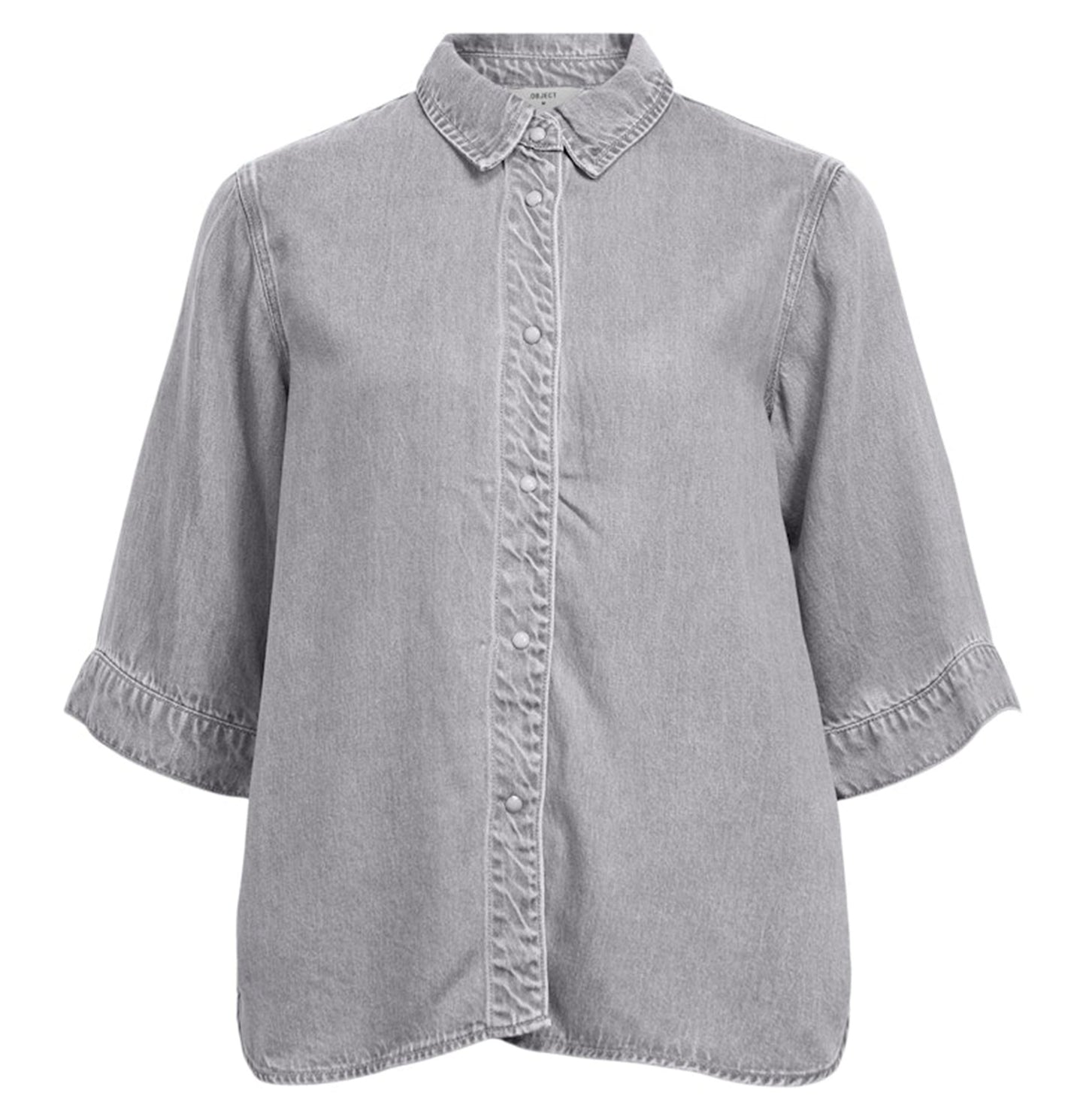 OBJECT BLOUSE FRAME LIGHT GREY DENIM