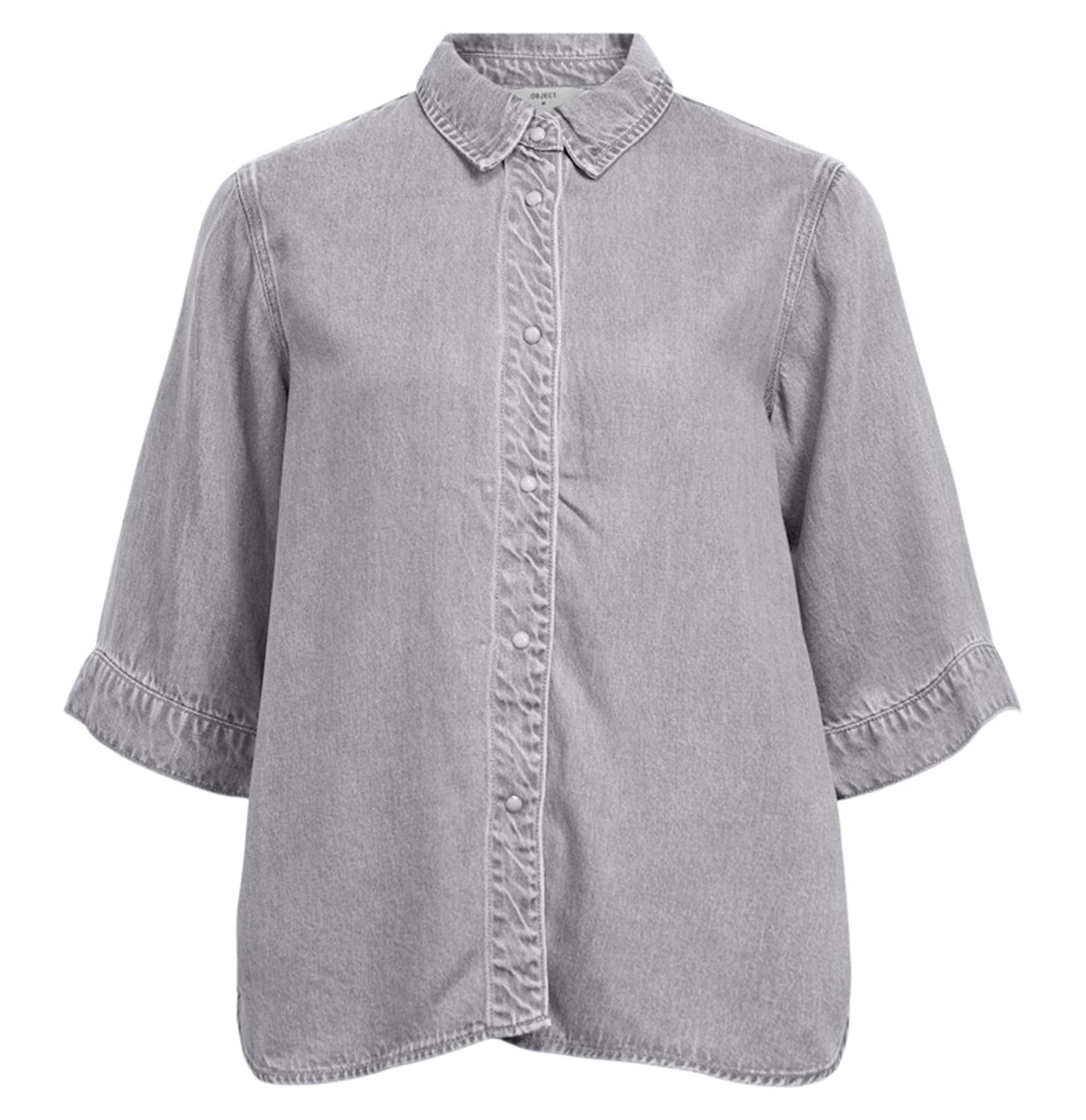 OBJECT BLOUSE FRAME LIGHT GREY DENIM